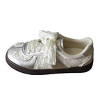 Damen Modische Sneakers mit eleganter Spitzenstruktur und komfortabler Sohle R&B