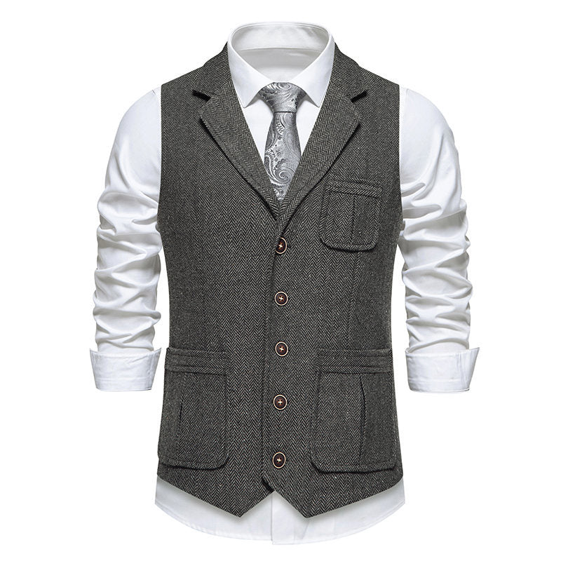 Herren elegante Weste im modernen Design mit Karomuster