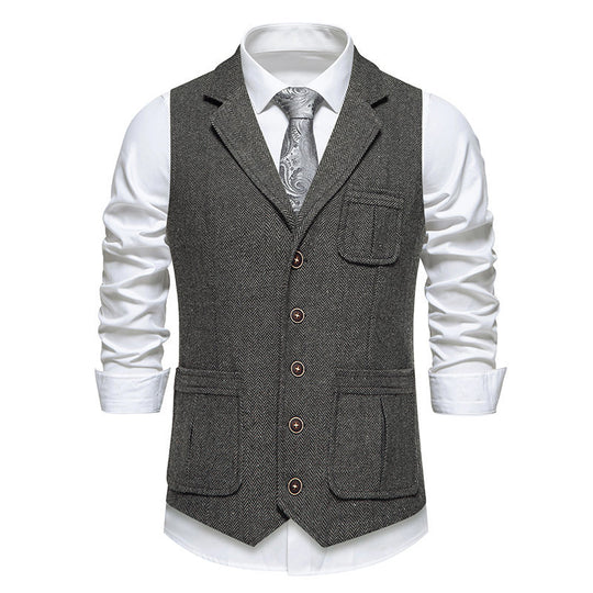 Herren elegante Weste im modernen Design mit Karomuster R&B