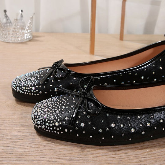 Damen Ballerinas mit funkelnden Strass-Applikationen R&B