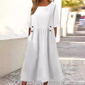 Damen unkompliziertes Sommerkleid mit praktischen Taschen und einem lockeren Schnitt