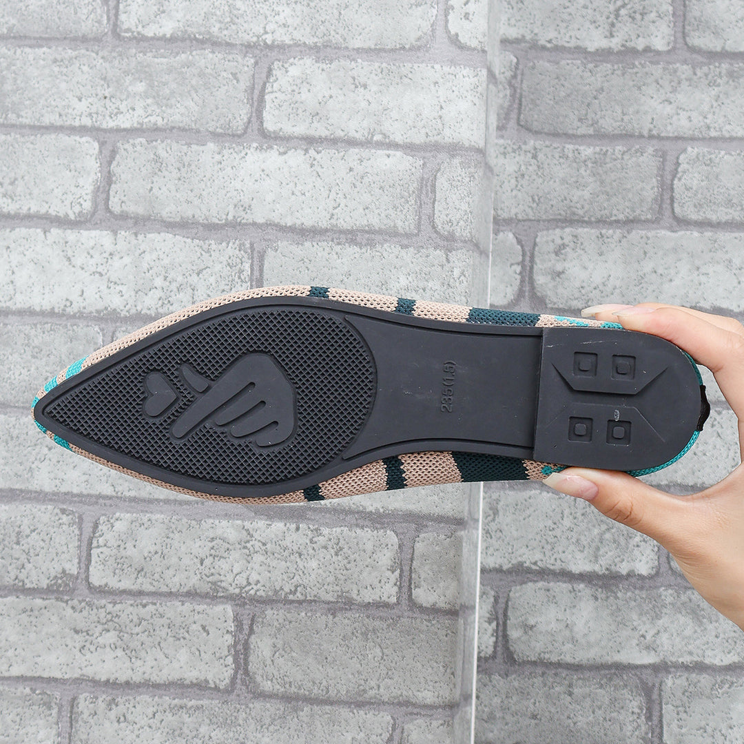 Damen Ballerinas mit modernem Leopardenmuster und bequemer Sohle R&B