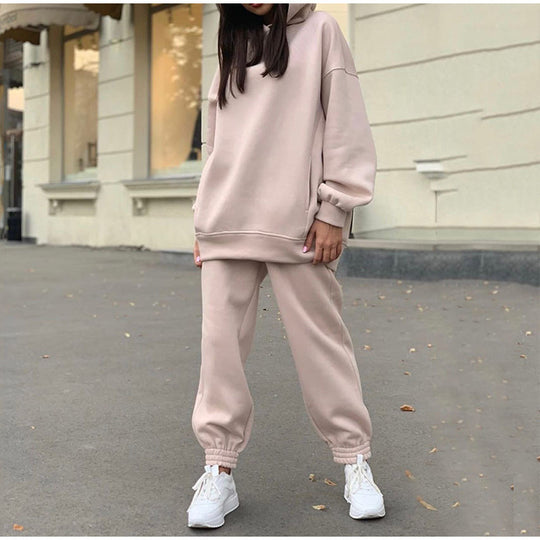 Damen lässiger Jogginganzug mit weichem Material und elastischem Bund R&B