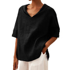 Damen Lässige Bluse mit floralem Muster und modernem Kragen R&B