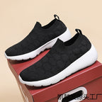 Damen Bequeme Strick-Sneaker mit elastischem Kragen R&B