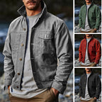 Herren leichte Utility-Jacke mit praktischen Taschen und stylischem Stehkragen