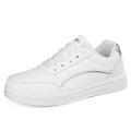 Damen nan niedrig geschnittener Kunstleder Sneaker mit holografischem Fersenbesatz R&B