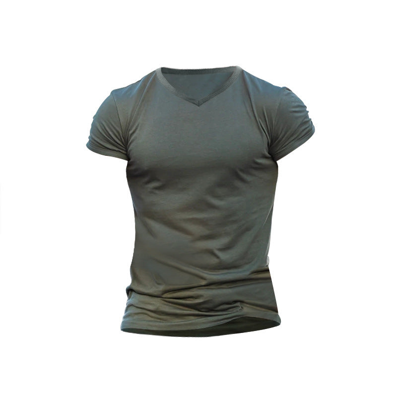 Herren V-Ausschnitt T-Shirt aus weichem Baumwollmix R&B