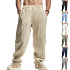 Herren lockere Sommer-Cargohose aus atmungsaktivem Material mit verstellbarem Kordelzug R&B