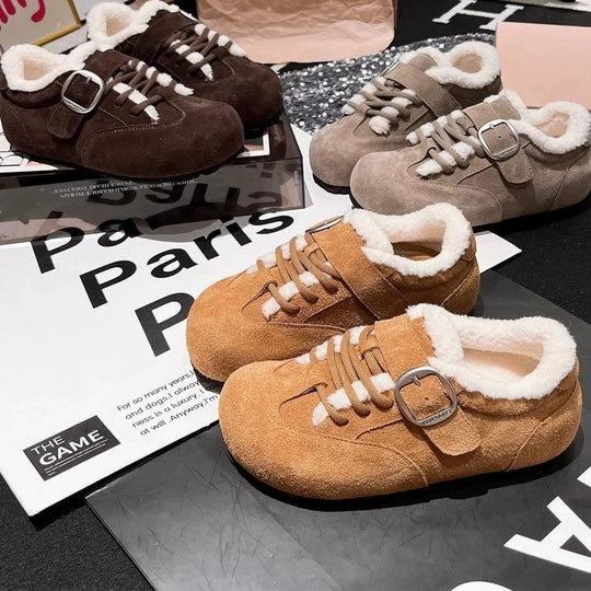 Damen Mokassins mit weichem Futter und verstellbarem Riemen R&B