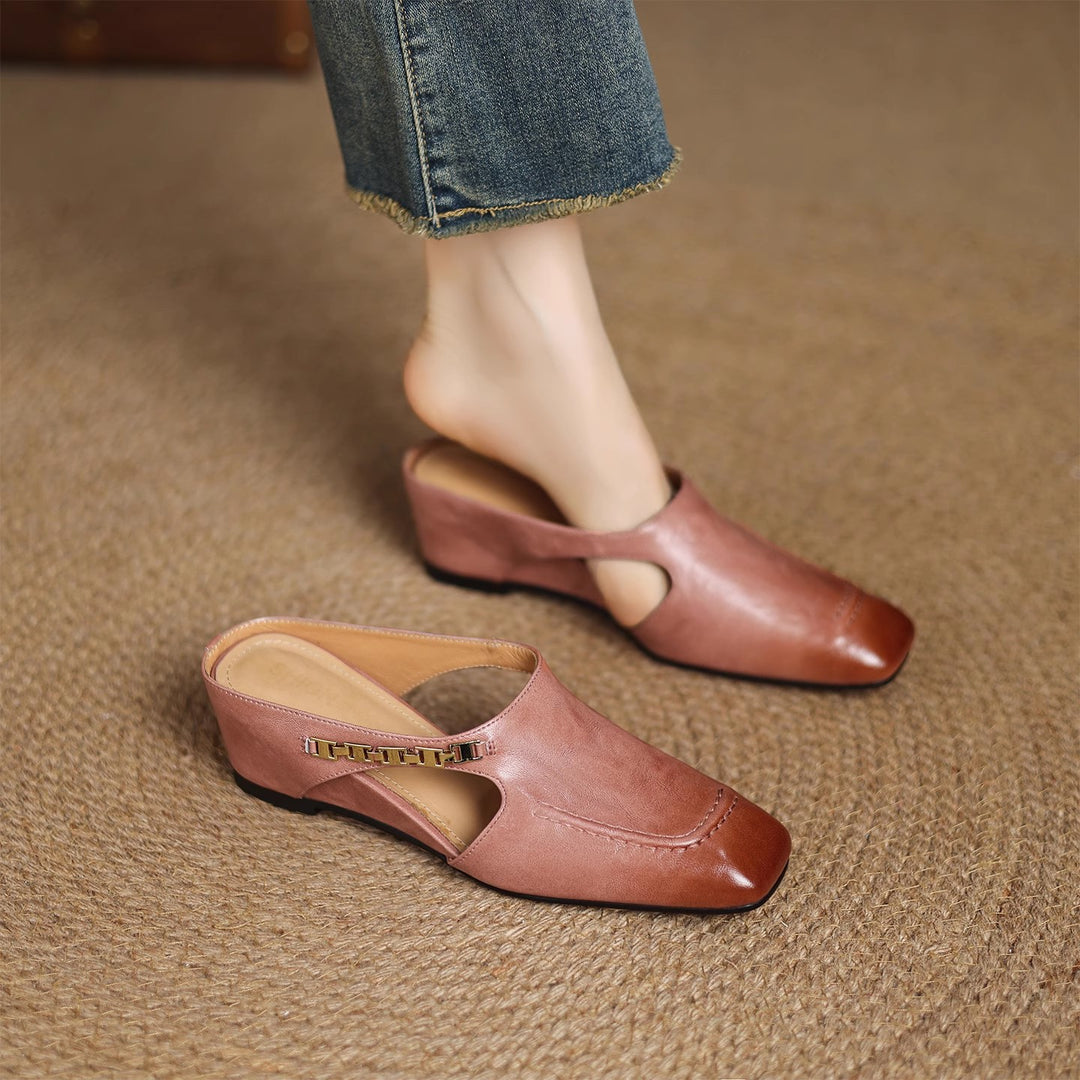 Damen Komfortable Mules mit elegantem Blickfang R&B
