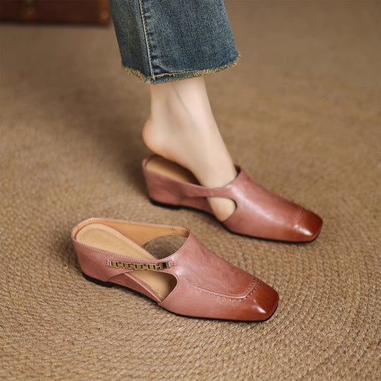 Damen Komfortable Mules mit elegantem Blickfang R&B