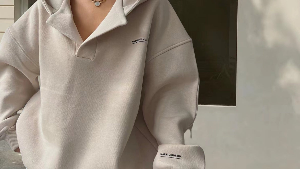 Damen Sportliches Oversized Poloshirt R&B