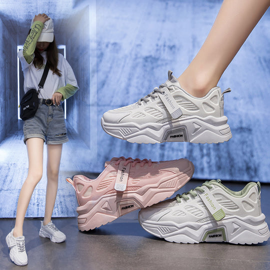 Damen modische athletische Sneakers mit atmungsaktivem Obermaterial R&B
