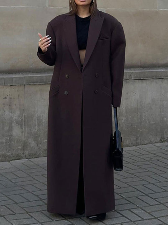 Damen Oversized Doppelreiher Blazer R&B