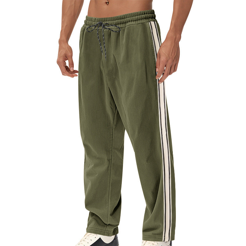 Herren Bequeme Freizeithose mit seitlichen Streifen und elastischem Bund R&B