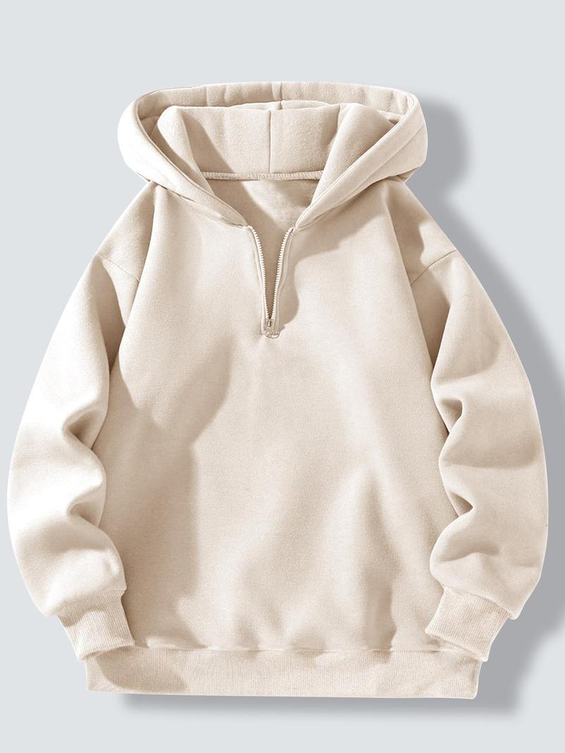 Herren sportlicher Kapuzenpullover mit halbem Reißverschluss R&B