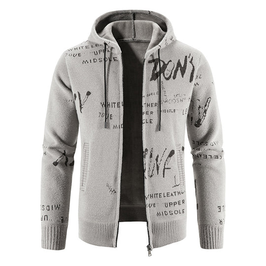 Herren modische Kapuzenjacke mit kreativem Print R&B
