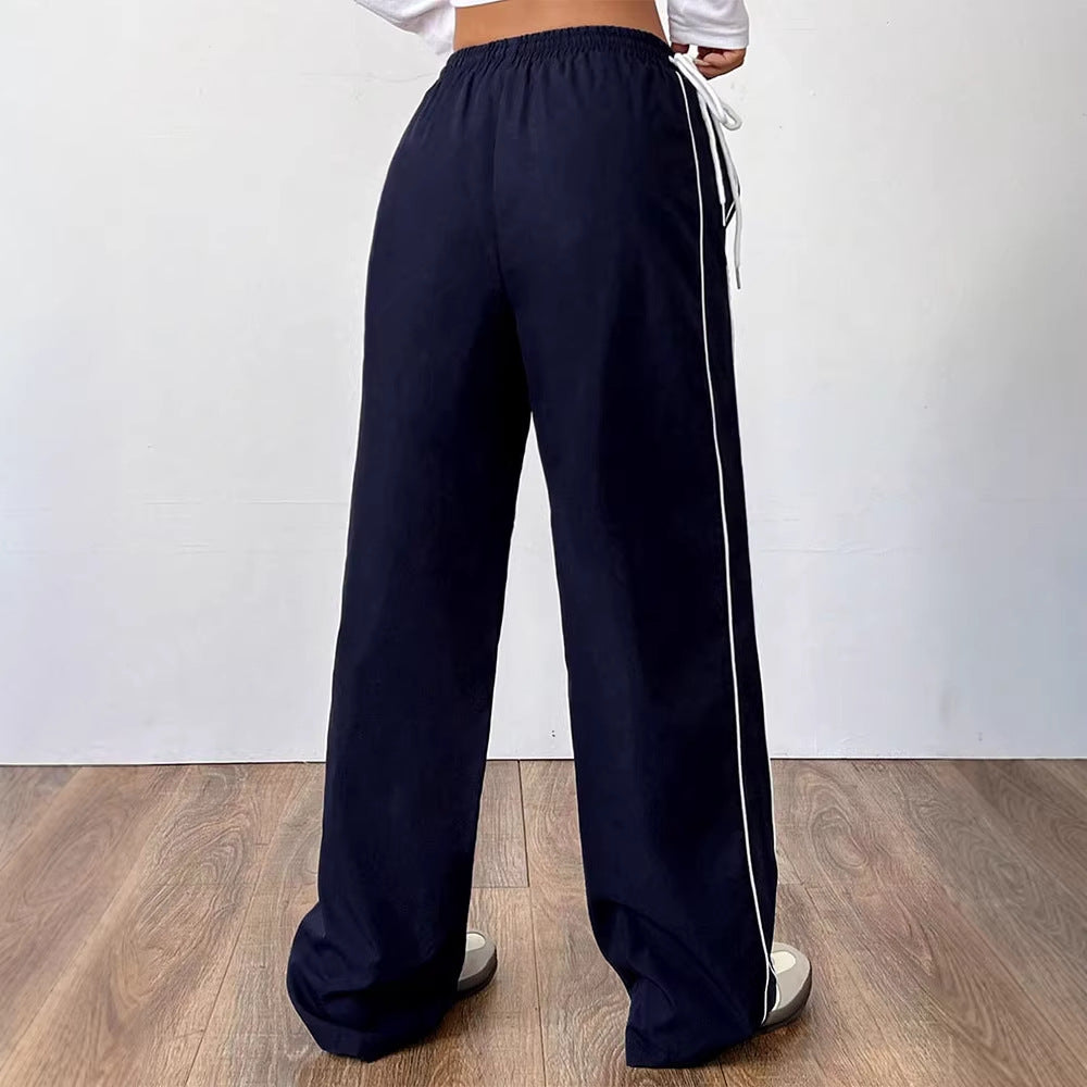 Damen Weite Freizeithose mit elastischem Bund und seitlichen Taschen EB
