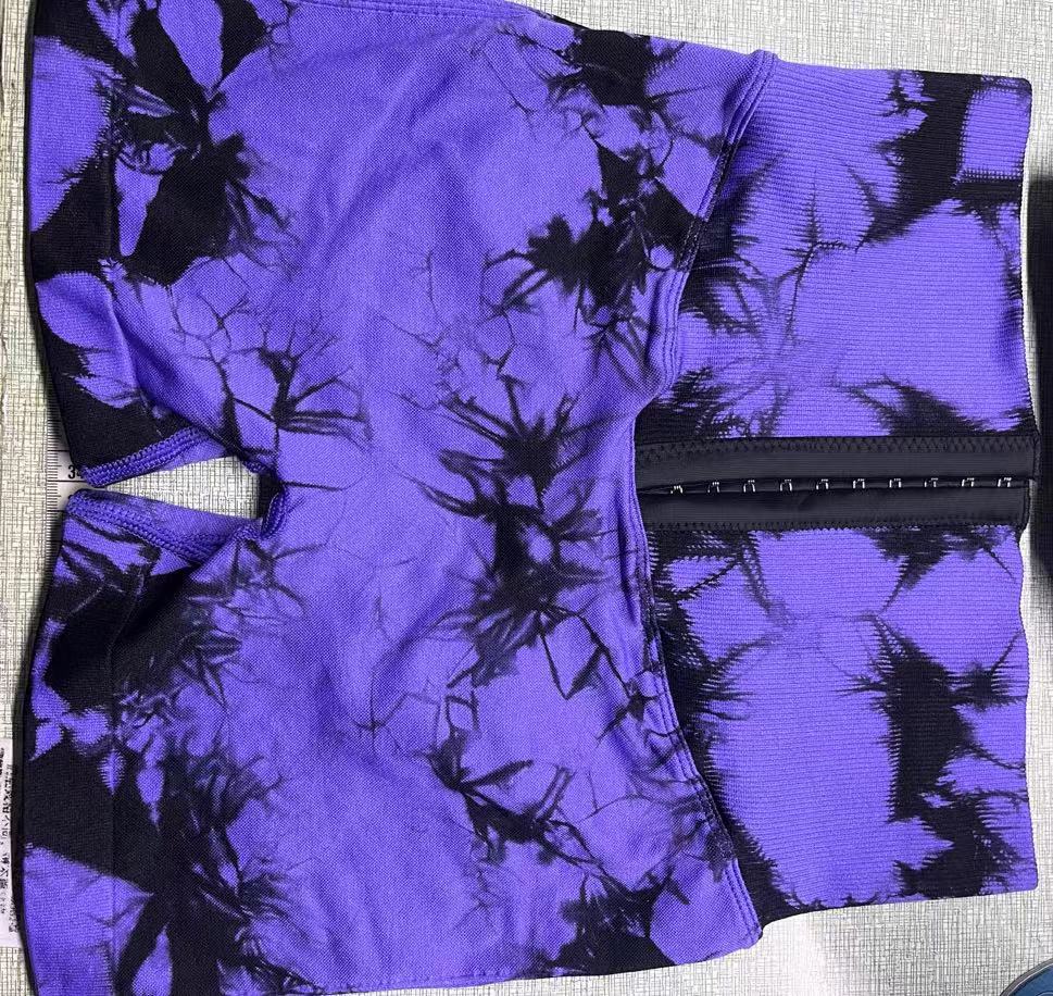 Damen Modische Radlerhosen mit höhenverstellbarem Bund und einzigartigem Batikdesign R&B