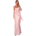 Damen Elegantes Abendkleid mit hohem Schnitt und dezenten Raffungselementen R&B