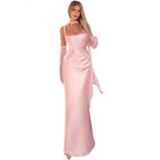 Damen Elegantes Abendkleid mit hohem Schnitt und dezenten Raffungselementen R&B