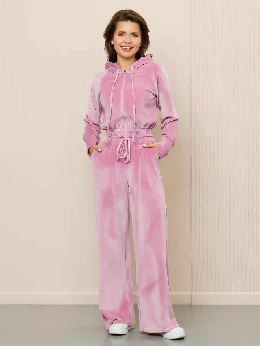 R&B | Minimalismus Fleece Kapuzenpullover und Jogginghose Zweiteiler Satz