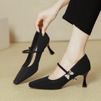 Damen elegante Mary Jane Pumps mit dekorativen Schmuckdetails