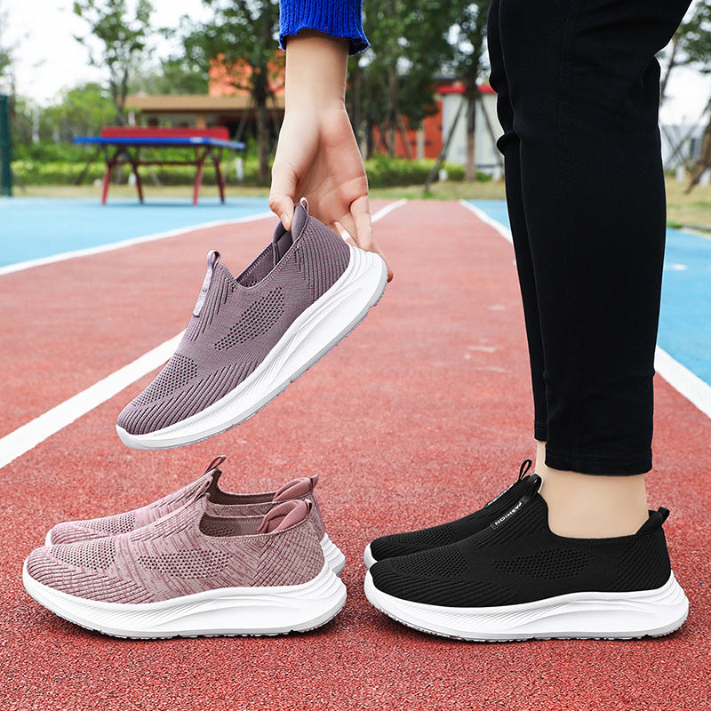 Damen Bequeme Slip-On Sneakers mit atmungsaktivem Obermaterial und dämpfender Sohle R&B