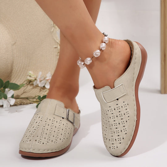 Damen Komfortable Clogs mit raffiniertem Lochmuster R&B