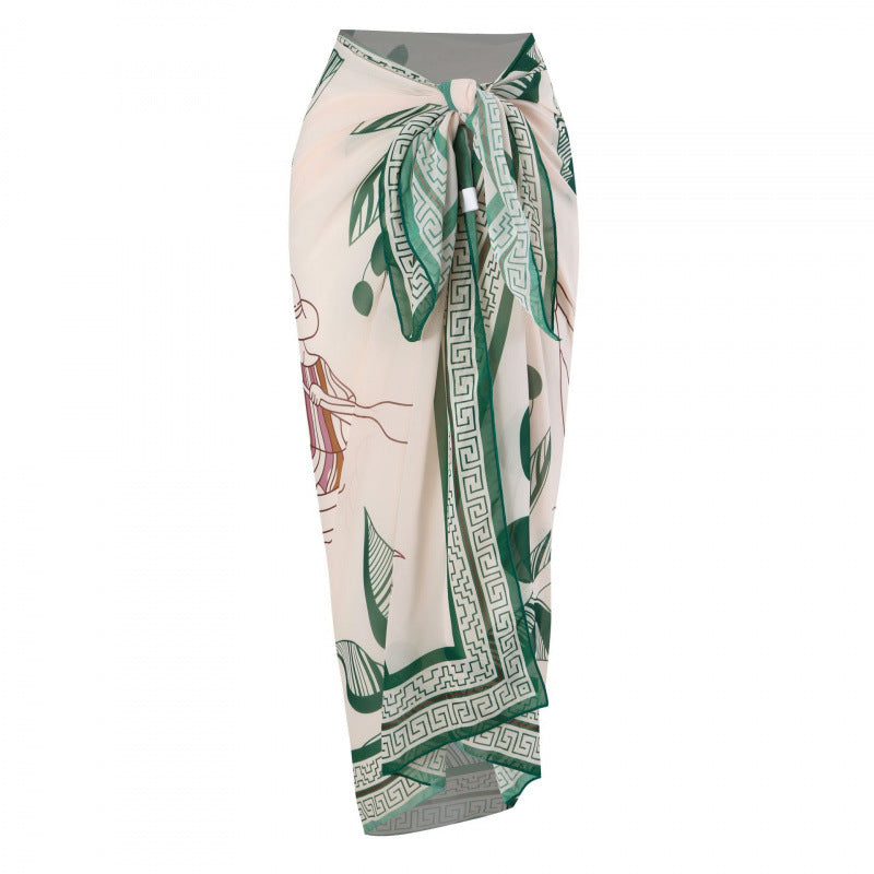 Damen Einteiler Badeanzug mit floralem Design und passendem Strandüberwurf R&B