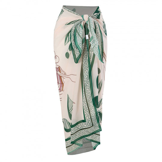Damen Einteiler Badeanzug mit floralem Design und passendem Strandüberwurf R&B