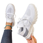 Damen trendige Slip-On Sneakers mit atmungsaktivem Strickdesign R&B