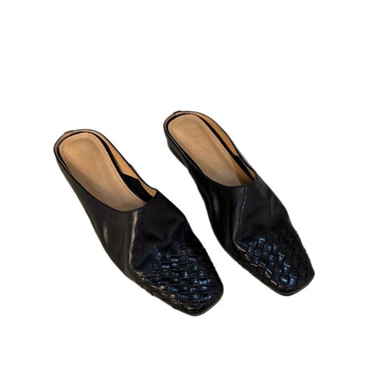 Damen Mules mit geflochtenem Design und bequemer Sohle R&B