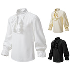 Damen Bluse mit Rüschendetails und Spitzenabschlüssen