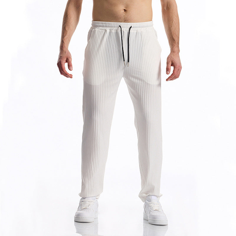 Herren bequeme Activewear-Hose mit elastischem Bund und gestreiftem Design R&B