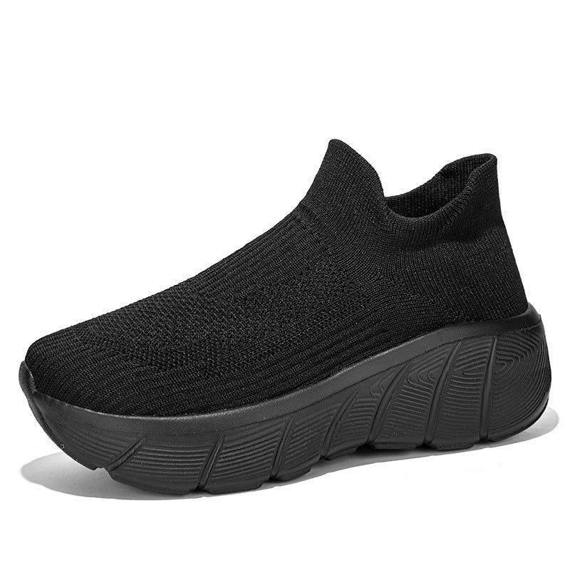 Damen Sportliche Strick-Sneaker mit stoßdämpfender Sohle und atmungsaktivem Obermaterial