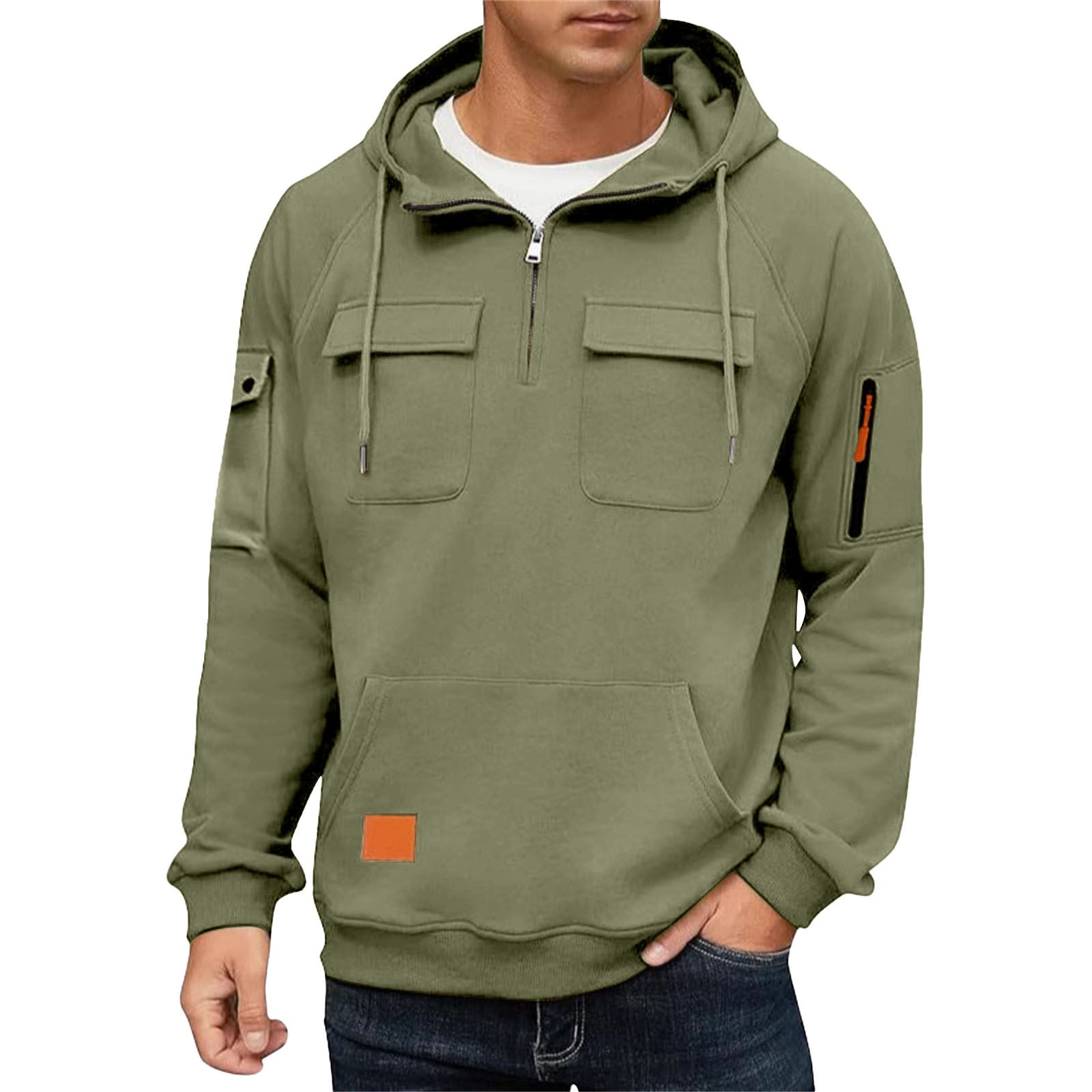 Herren Alltags-Hoodie mit praktischen Taschen R&B