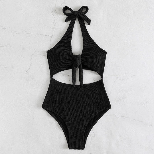 Damen Hochgeschnittener Cut-Out Badeanzug R&B
