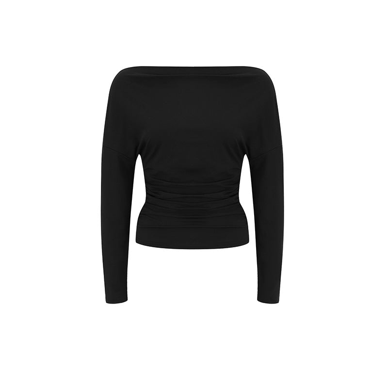 Damen Off-Shoulder Oberteil mit figurbetontem Schnitt und feiner Raffung R&B