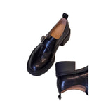 Damen elegante Mokassins mit modischem Schnallenakzent R&B
