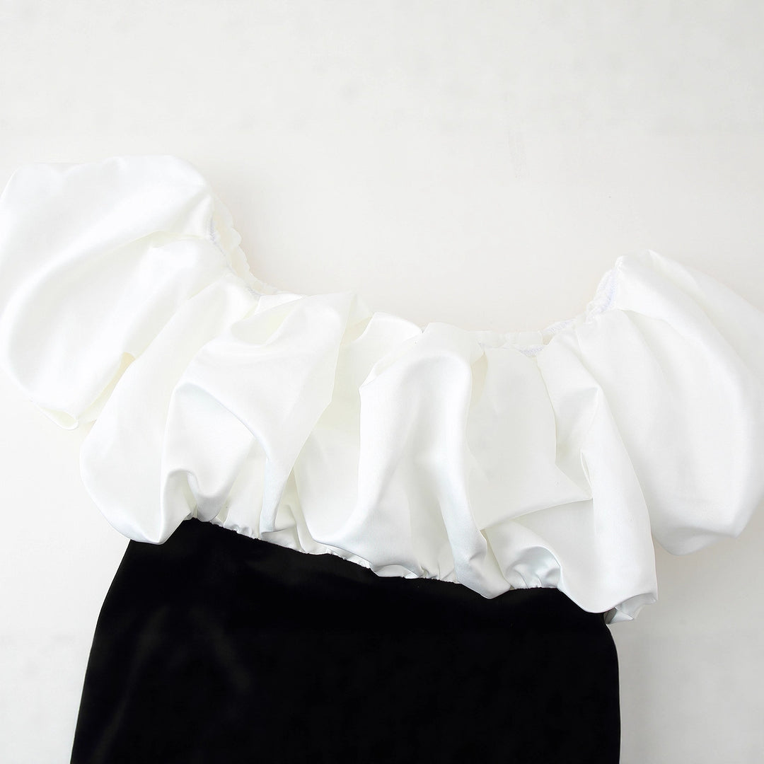 Damen Maxikleid mit voluminösen Rüschendetails und elegantem Schnitt R&B
