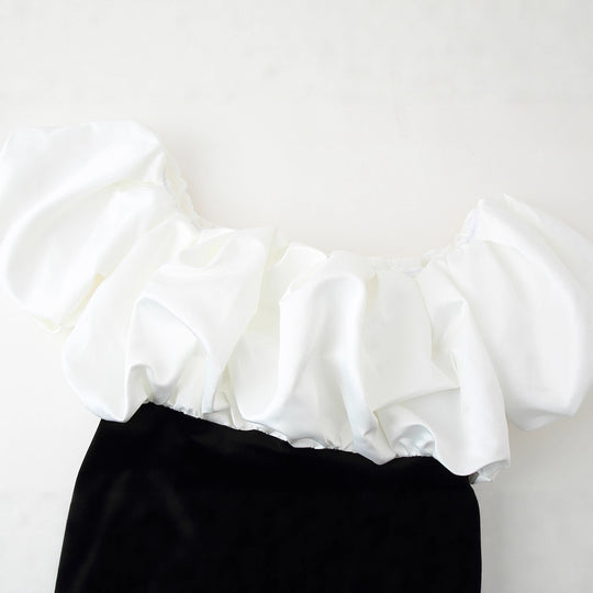 Damen Maxikleid mit voluminösen Rüschendetails und elegantem Schnitt R&B