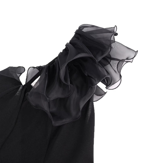 Damen figurbetontes Kleid mit Rüschendetails R&B