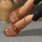 Damen Elegante und atmungsaktive Slingback-Ballerinas mit modischem Netzdesign R&B