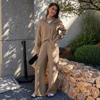 Jogginganzug Damen sportlich elegantes Zweiteiler-Set
