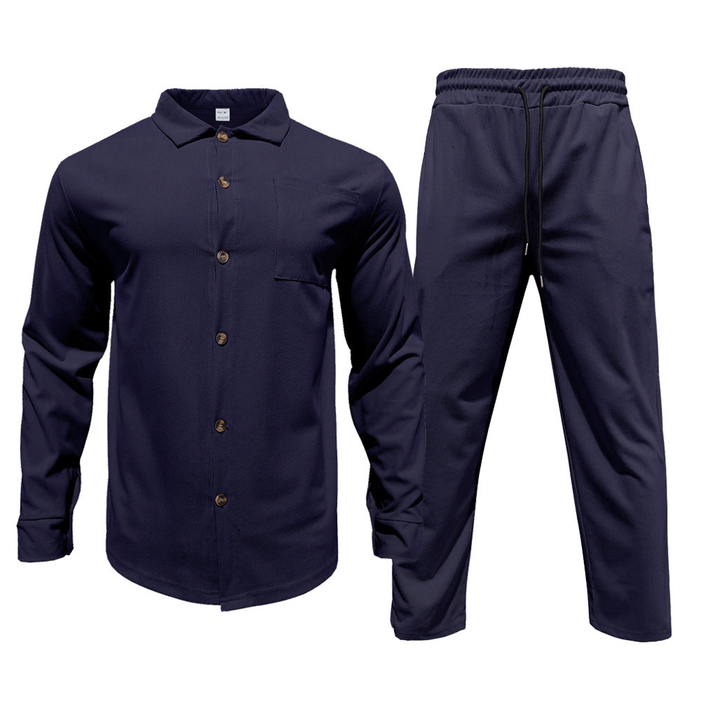 Herren lässiges Hemd und Freizeithose Set R&B