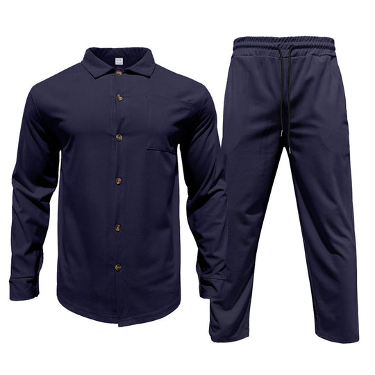 Herren lässiges Hemd und Freizeithose Set R&B