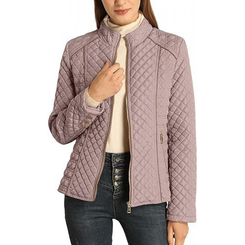 Damen gesteppte Freizeitjacke mit hohem Kragen R&B