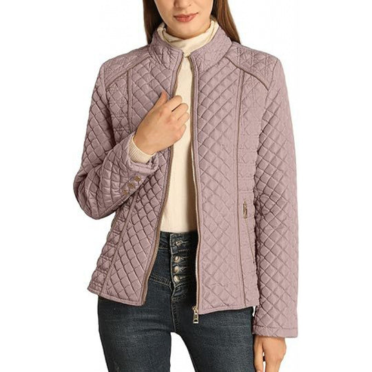Damen gesteppte Freizeitjacke mit hohem Kragen R&B